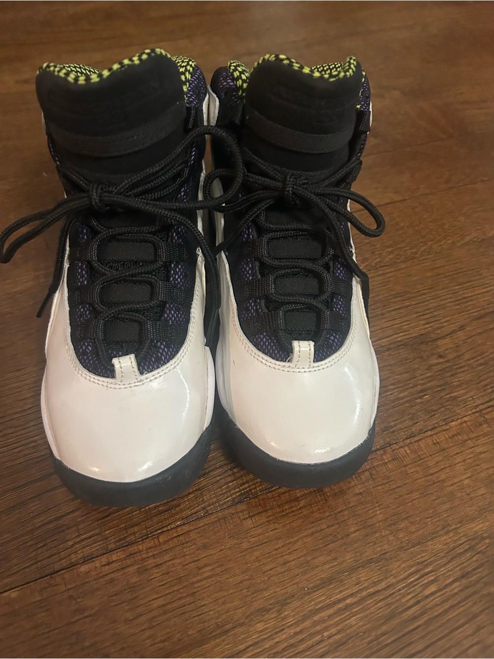 Nike Air Jordan 10 Retro GS Violet Pop 2012 Size23cm W6Y4 White Purple 487211-12